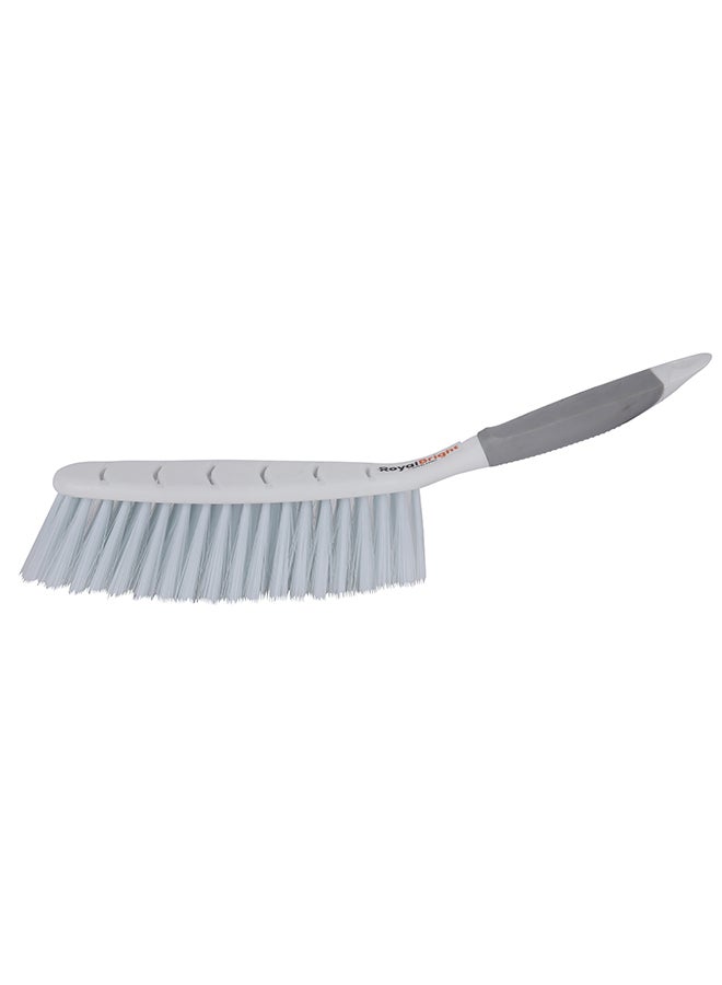 Royalford Multipurpose Scrubbing Brush, Long Handle | Flexible Bristles | Ideal for Cleaning Kitchen and Bathroom, Tiles, Floors | White / Grey | RF12842 - Image 4